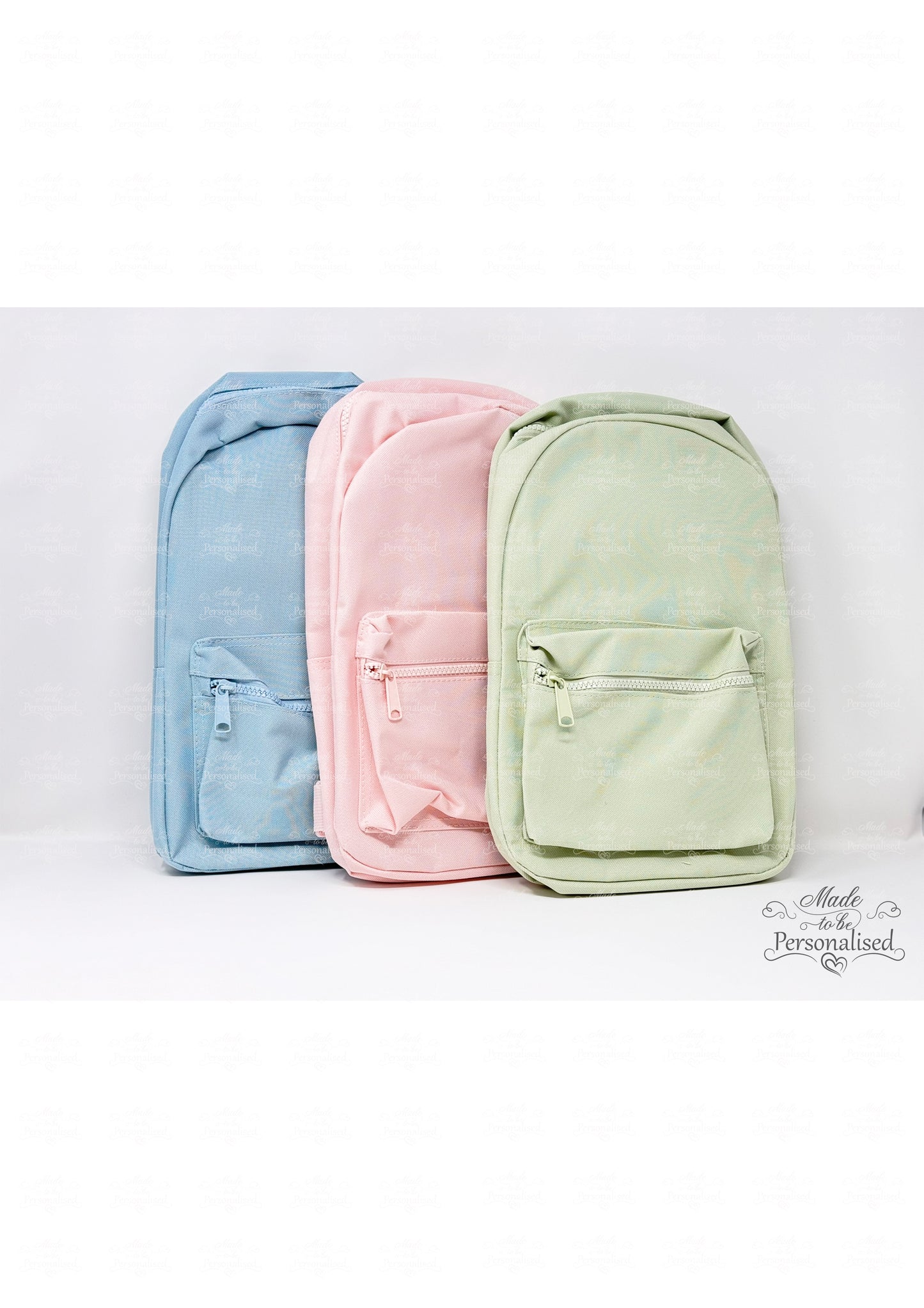 Personalized Floral Initial Mini Backpack - Custom Embroidered Sage Green Children's Bag - Toddler Pre-school Rucksack - Starting Nursery
