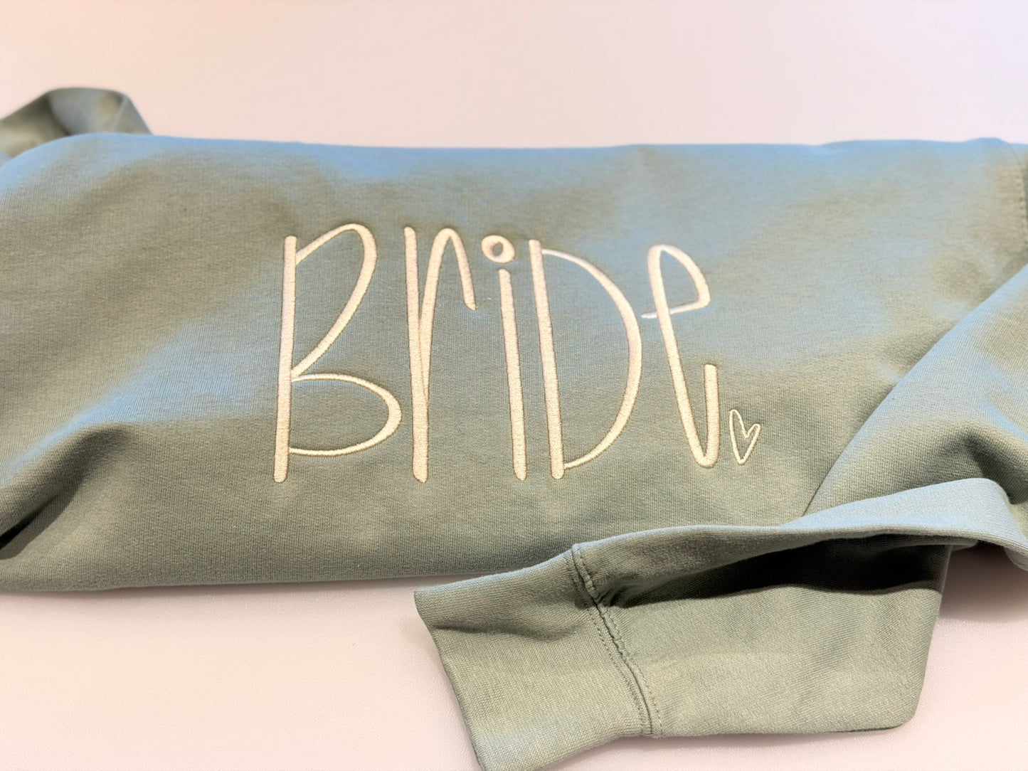 Embroidered Bride Sweatshirt, Minimalist Bridal Shower Gift, Personalised Wifey Jumper, Engagement Gift for Her, Bachelorette Party Top
