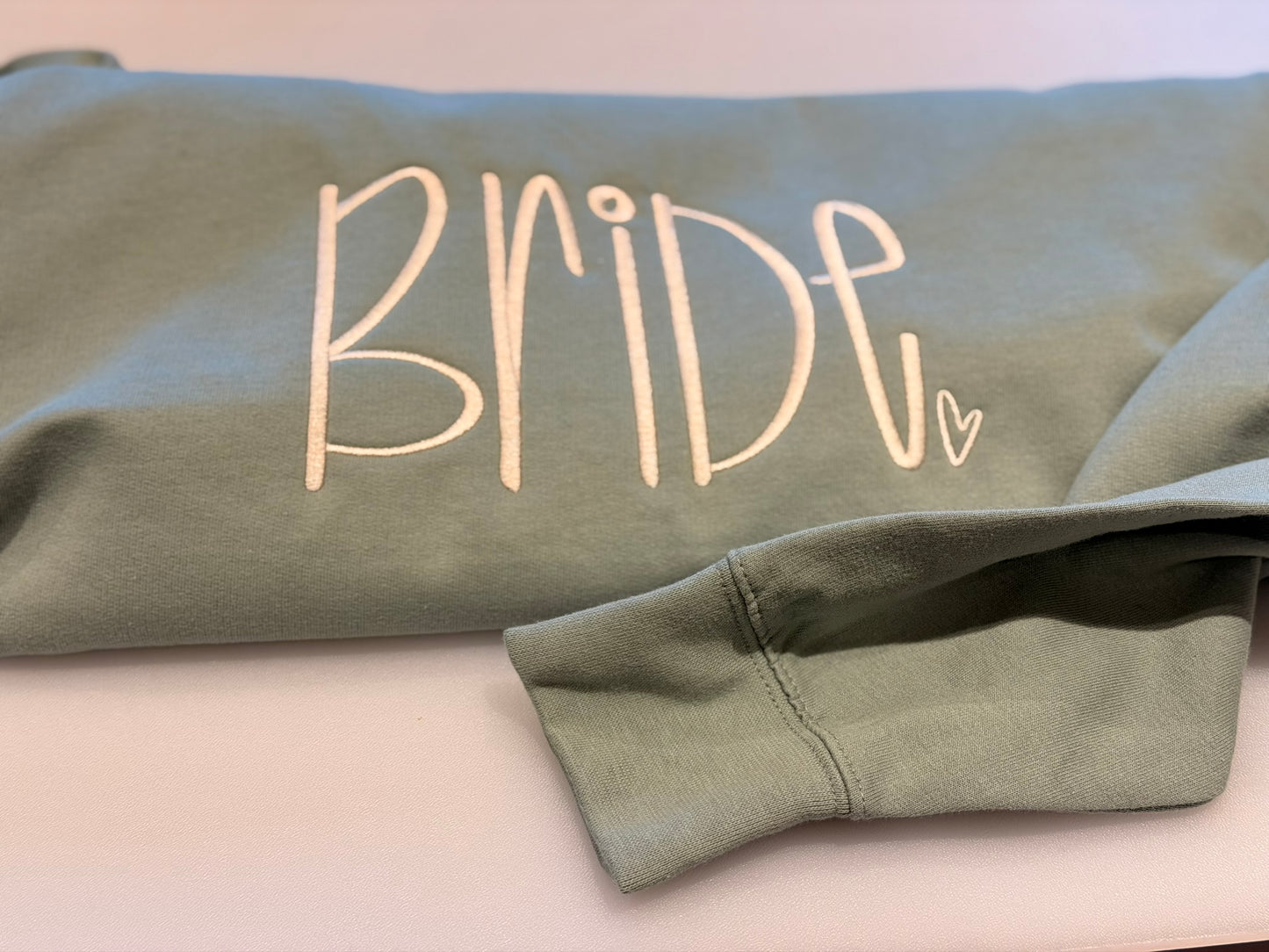 Embroidered Bride Sweatshirt, Minimalist Bridal Shower Gift, Personalised Wifey Jumper, Engagement Gift for Her, Bachelorette Party Top