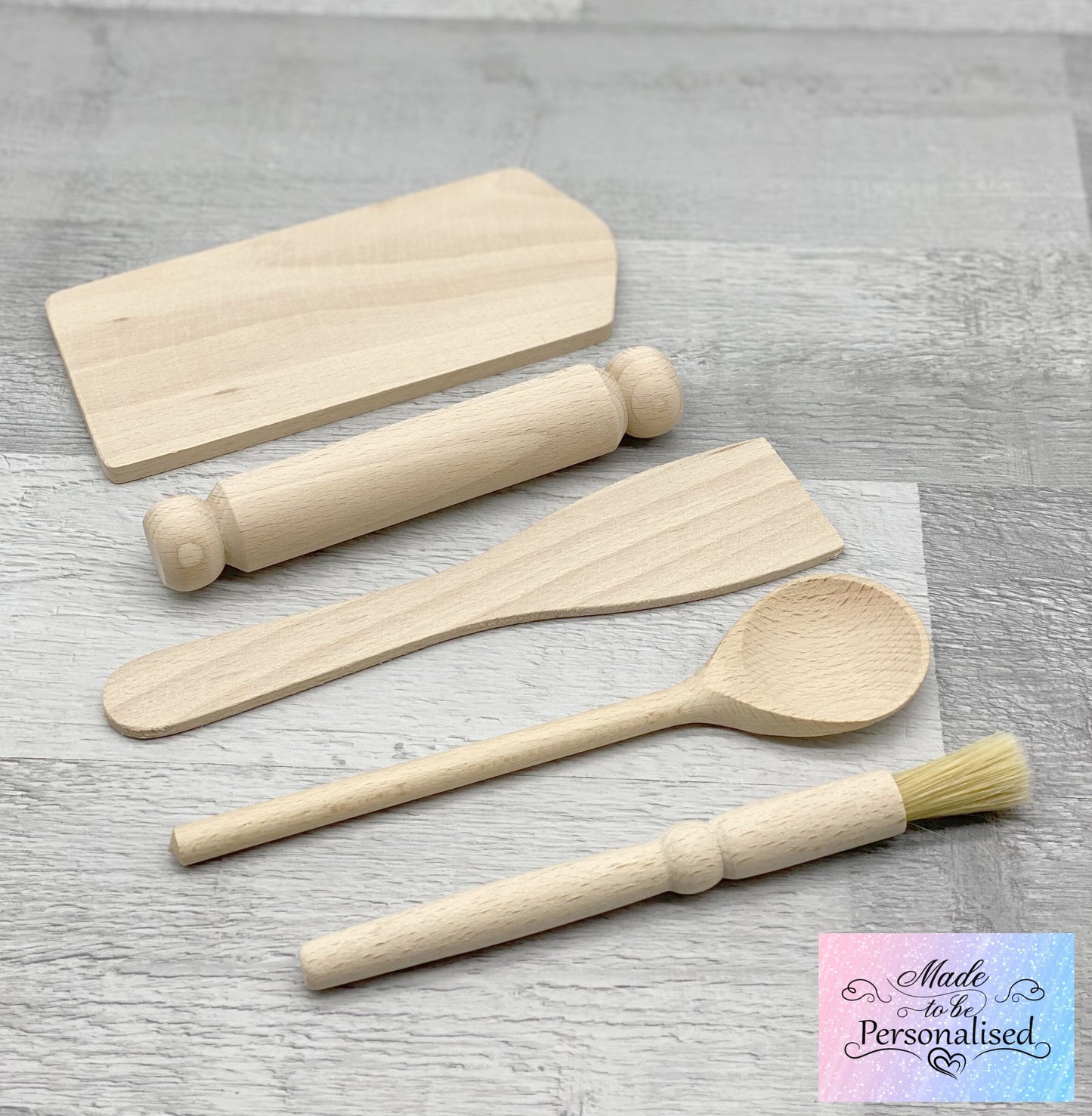 Child's Apron & Baking set, pink mixer