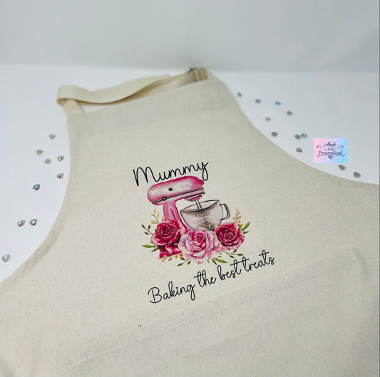 Apron, Flowers & Pink mixer