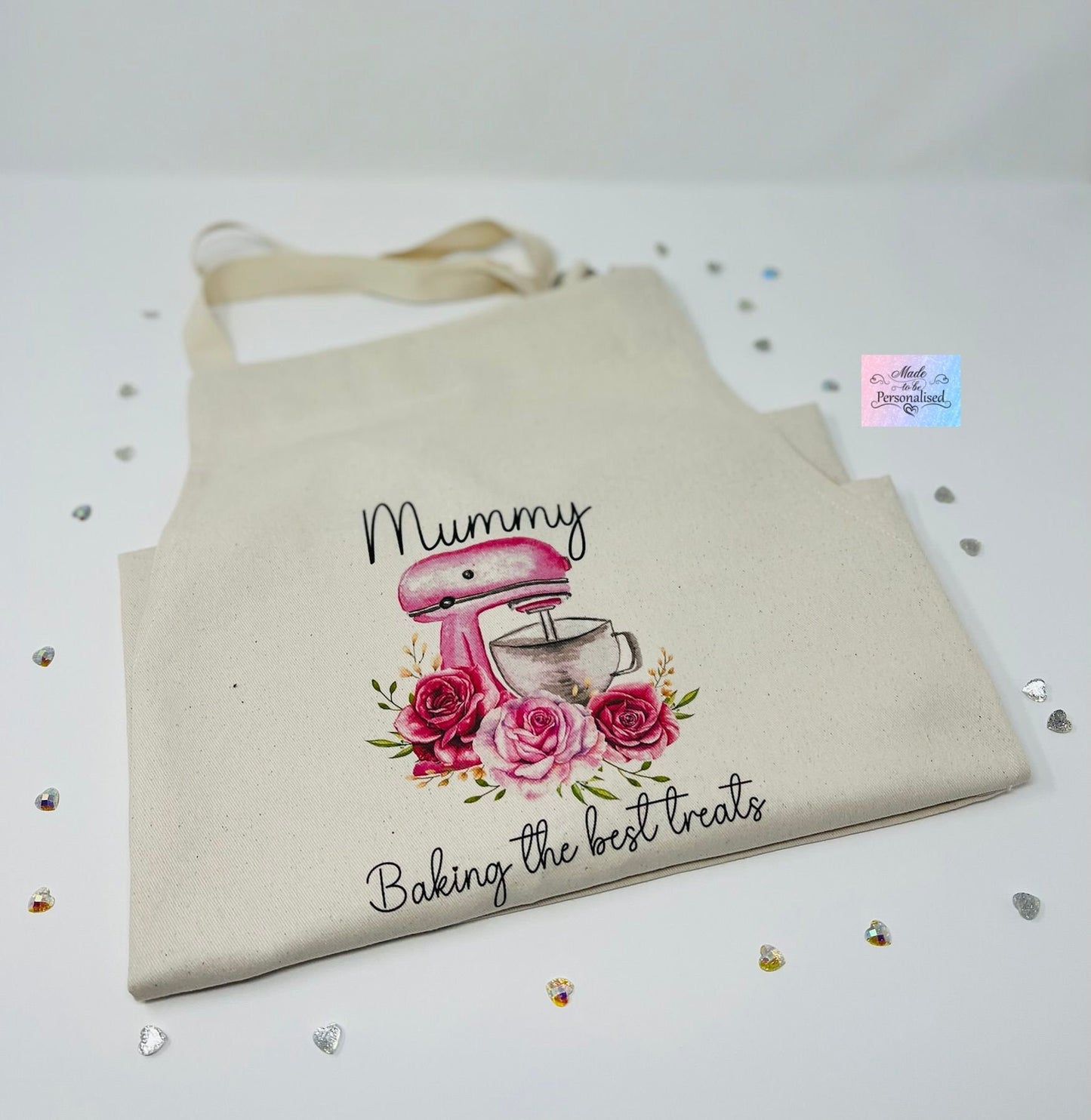 Apron, Flowers & Pink mixer