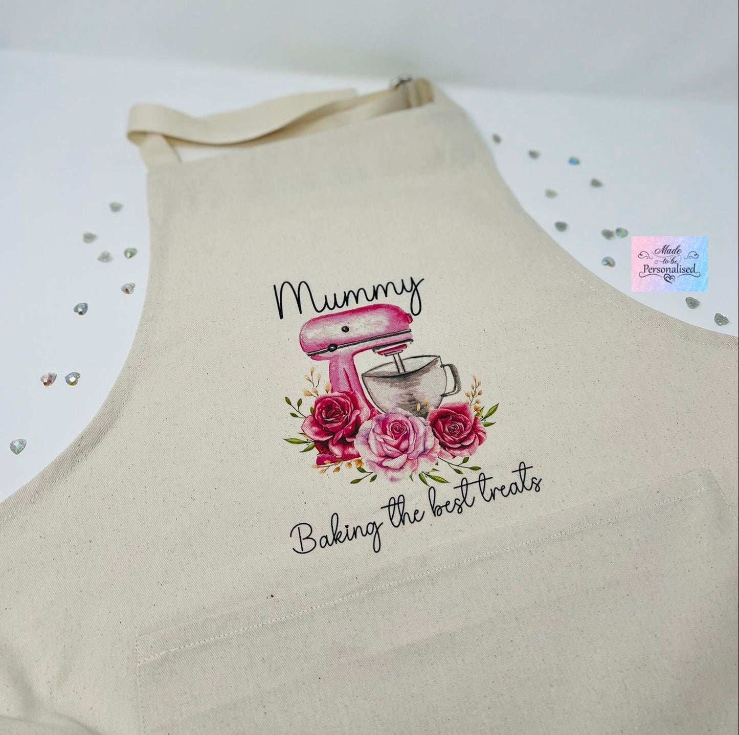 Apron, Flowers & Pink mixer