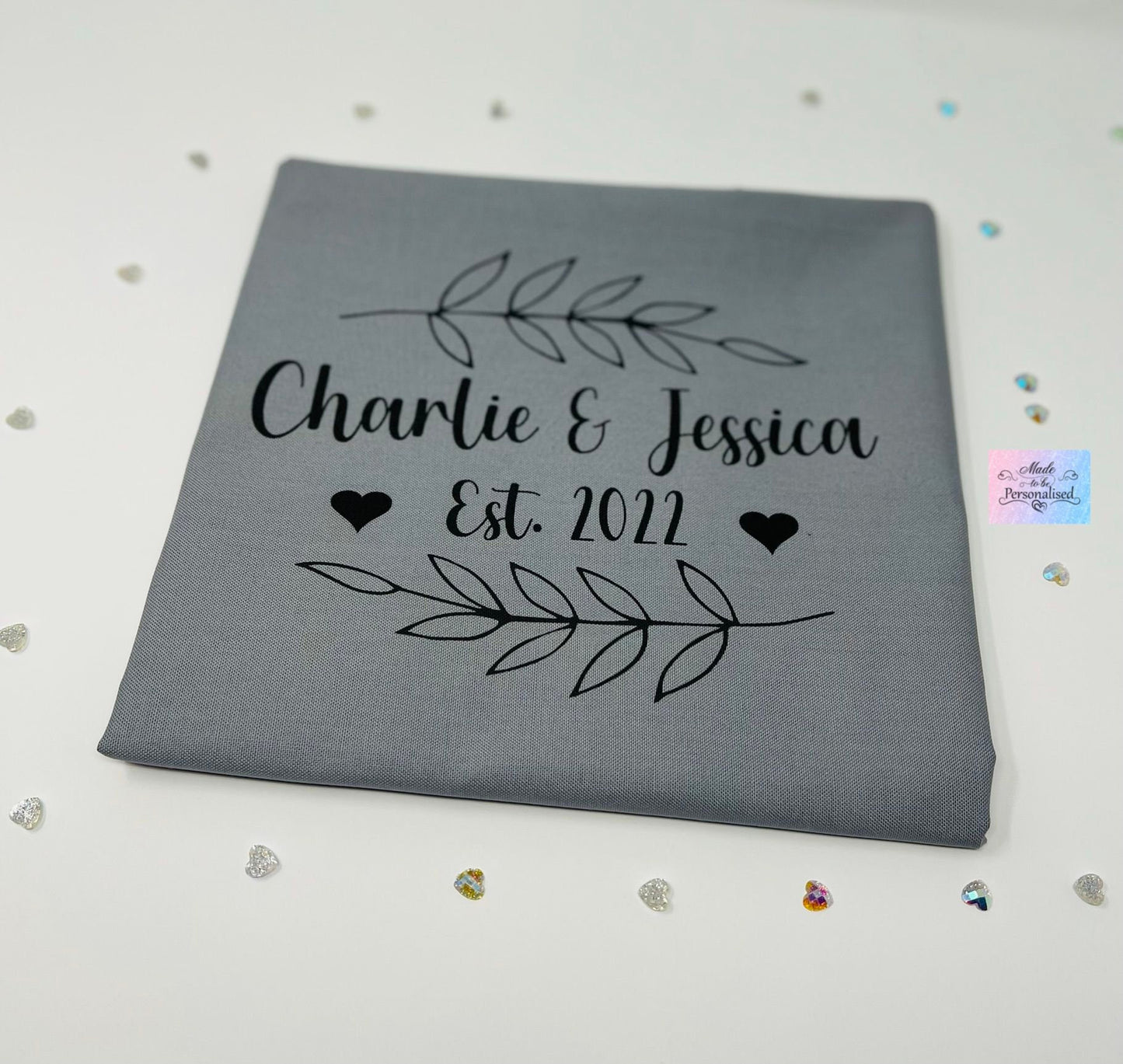 Kitchen Tea Towel, leaf circle design
