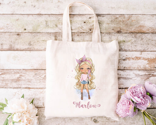 Tote Bag, Fashion Girl Harlow