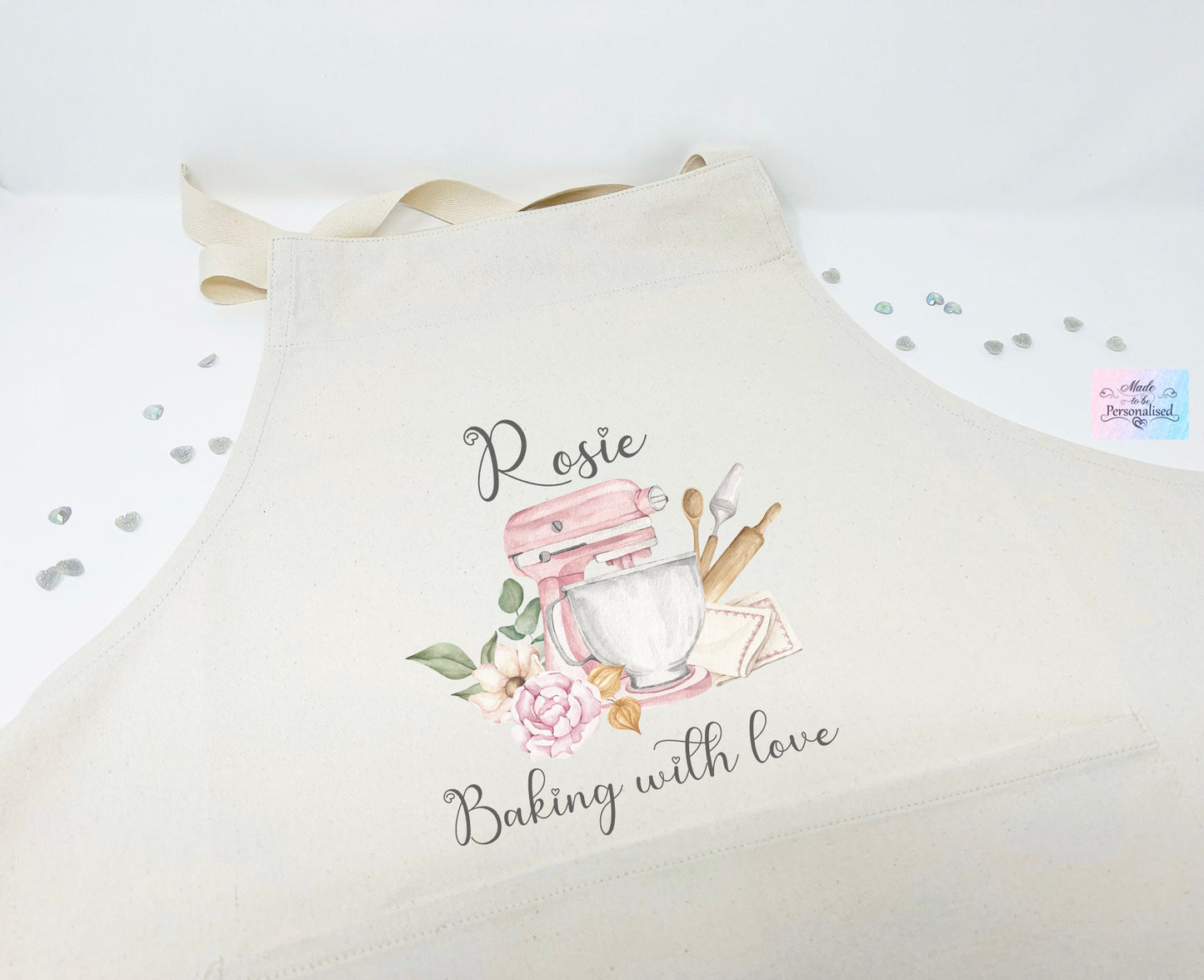 Adult apron, Light pink mixer
