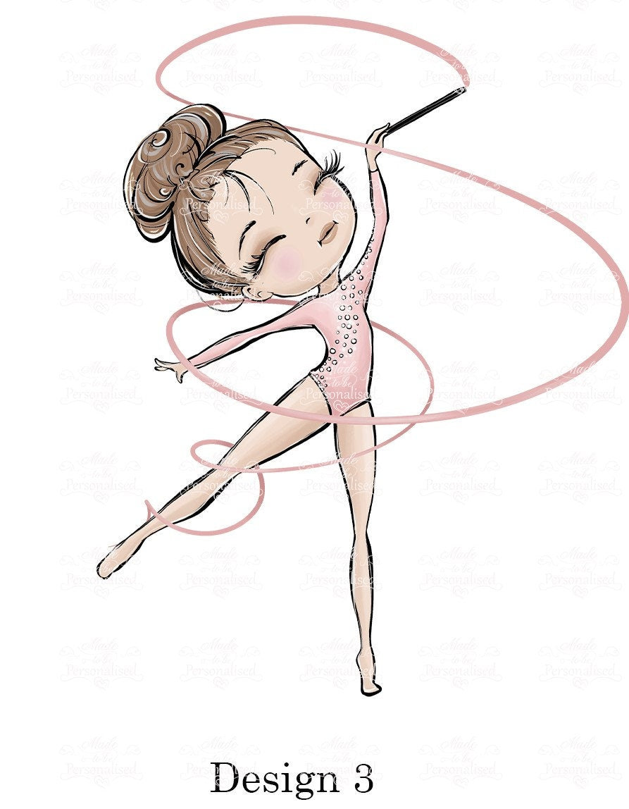 Personalised drawstring bag, Gymnastic initial, character bag, Gymnastics shoe bag, dance shoes bag, birthday gift,
