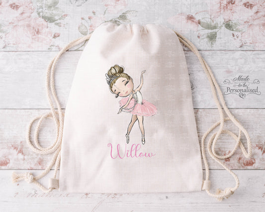 Drawstring Bag, Ballet name bag