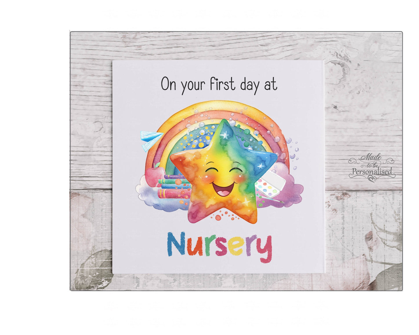 First day of Nursery school card, personalised card, starting primary school, first day at nursery, keepsake card, back to school
